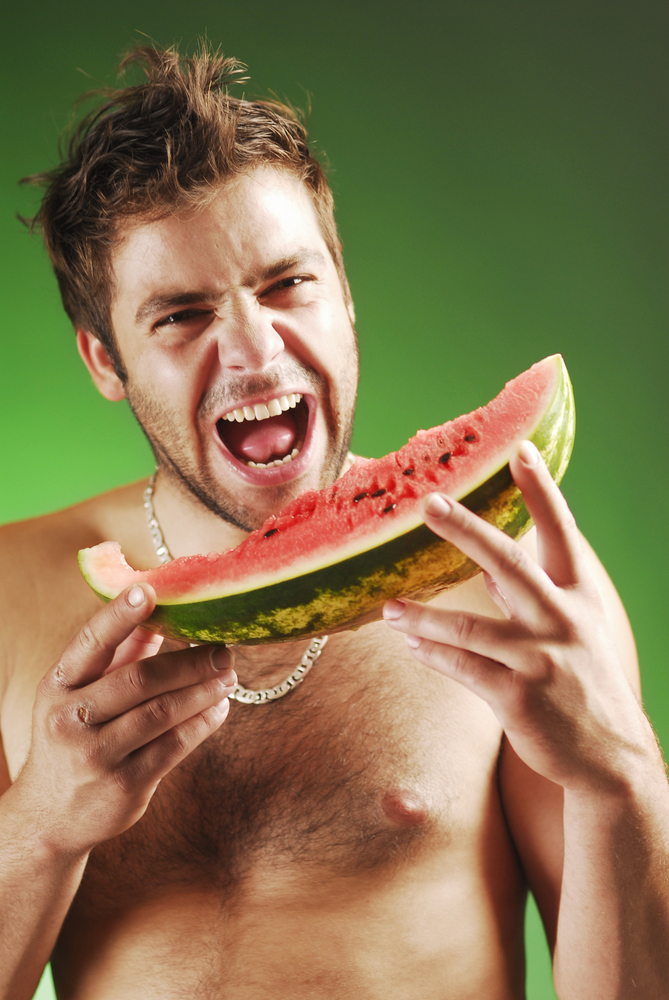 devouring that watermelon