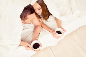 couple sharing morning coffee