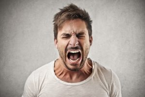 angry shouting man