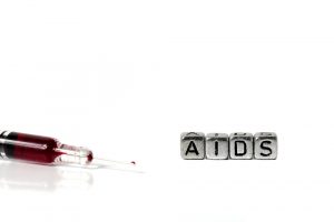 HIV AIDS blood in syringe