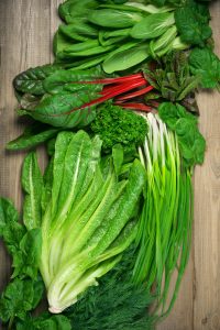 leafy green vegetables