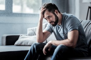 man on verge of depression