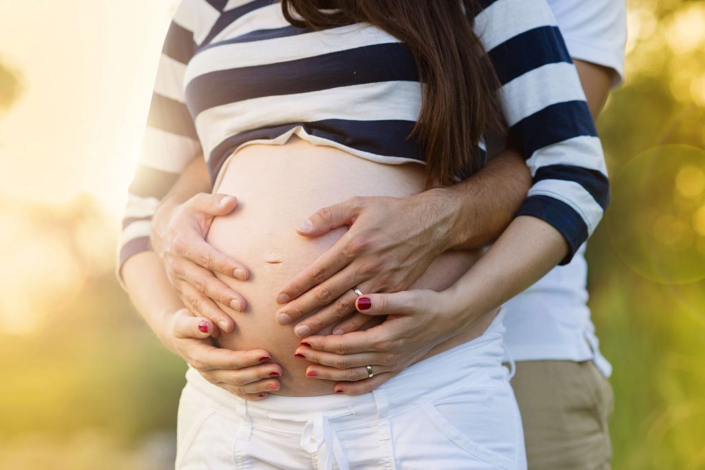 happy pregnant couple