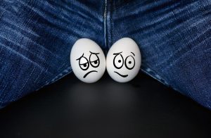 sad eggs as testicles