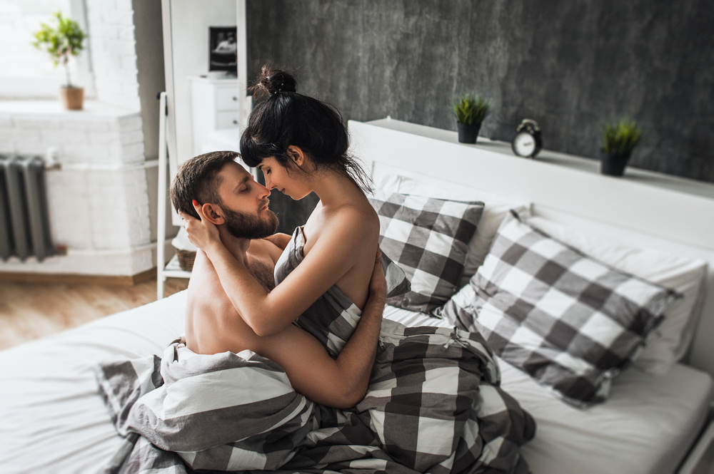 sharing a romantic sensual morning