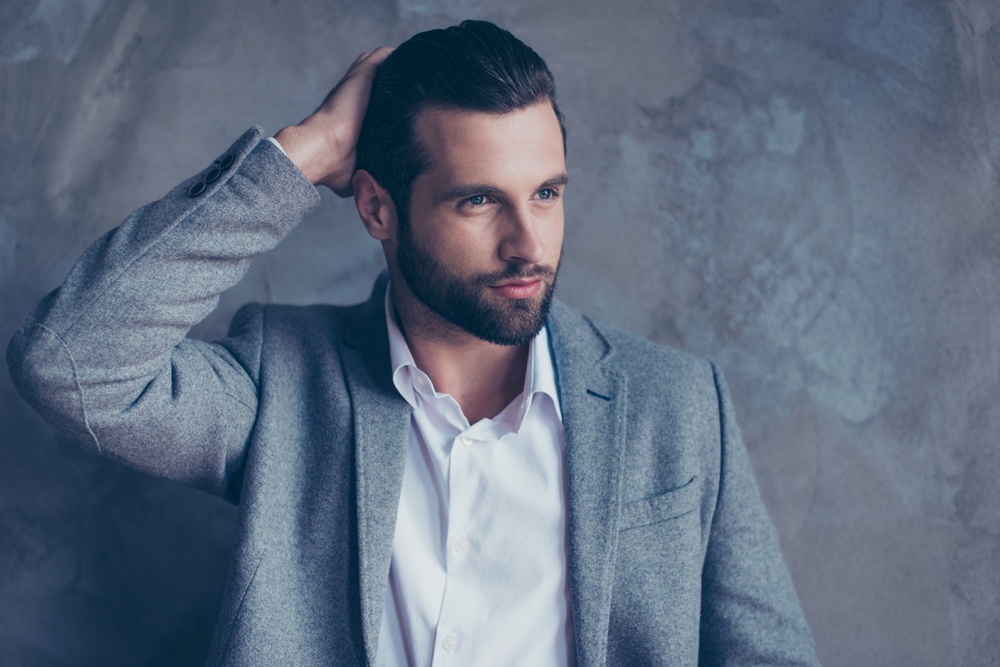 handsome bearded young man