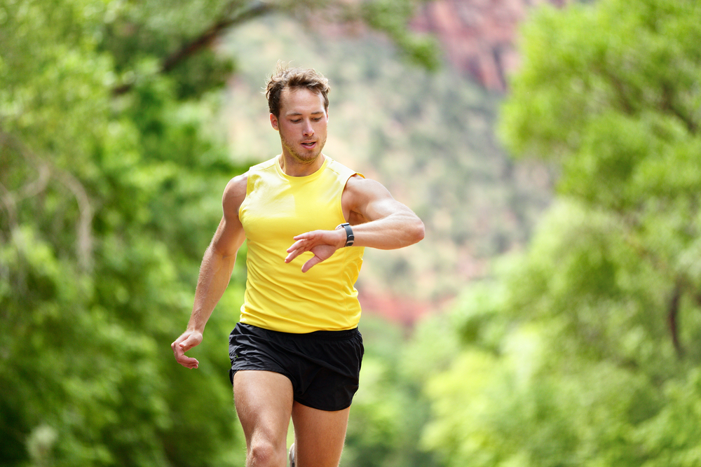 taking a jog in nature