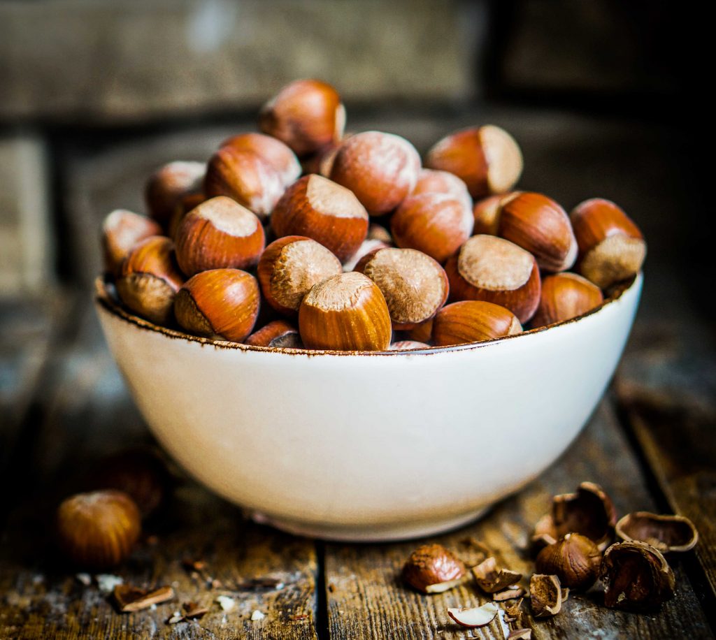 hazelnuts in bowl