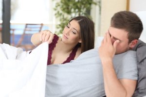 woman disappointed with man's erectile dysfunction