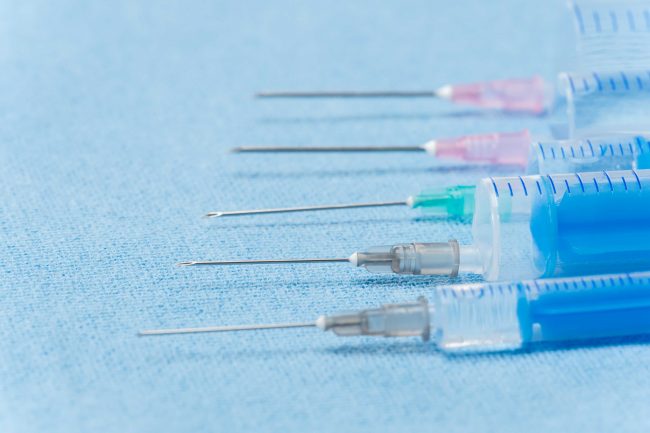 row of injections